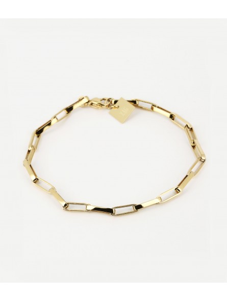 bracelet court acier doré