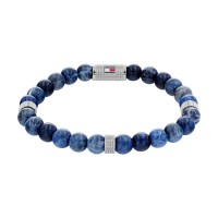 Bracelet Homme Tommy Hilfiger Perles en pierres bleues